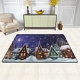 thumbnail image 2 of SKYSONIC Winter Christmas Moon Non-Slip Area Rug, New Year's City Floor Carpet Comfort Floor Mats Decor for Indoor Front Porch,Living Room, Bedroom,Kitchen,72"x48", 2 of 5