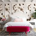 thumbnail image 2 of TOV Furniture Betty 19"H Transitional Velvet and Stainless Steel Bench in Pink, 2 of 5