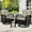 Brown, variant on SHGJ&SOFT 3-Piece Patio Conversation Set with Thick Cushions and Glass Table, Modern PE Rattan Outdoor Furniture for Deck, Porch or Garden (Grey)