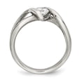 thumbnail image 6 of Auriga Fine Jewelry Stainless Steel Polished Twist with Round CZ Ring for Women Size 6, 6 of 6