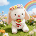 thumbnail image 7 of Cuddly Bunny Stuffed Animals，Soft Easter Egg Garlands Decor Rabbit Plush Toys, Surprise Cartoon Toy Gifts, 7 of 7
