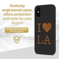 thumbnail image 2 of Case Yard Wooden Case for iPhone-X Soft TPU Silicone cover Slim Fit Shockproof Wood Protective Phone Cover for Girls Boys Men and Women Supports Wireless Charging Love LA Design, 2 of 7