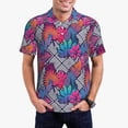 thumbnail image 1 of Balery Tropical Leaves Camisa Polo de Hombre con Estampado, de Manga Corta y Tejido Medio, Camisa Tipo Golf Polo-Large, 1 of 6