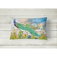 thumbnail image 2 of Carolines Treasures PRS4040PW1216 Proud Peacock Canvas Fabric Decorative Pillow  12H x16W multicolor, 2 of 4