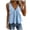 *Light Blue, variant on VBVC Women's Open Back Tie Peplum Tank Top, Ladies' V-Neck Sleeveless Babydoll Blouse, Casual Flowy Ruffled Hem Shirt For Women,Black,S-2XL