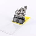 thumbnail image 5 of High Speed Steel Twist Drill Set, 13 Piece Straight Shank, Titanium Plated For Woodworking Metal Home Diy Construction Engineering, 5 of 7