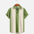 thumbnail image 2 of Mens Shirts with Pocket Button Down Loose Fit Summer Casual Tops Vintage Fifties Short Sleeve Collared Shirts, 2 of 4