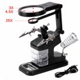 thumbnail image 1 of 3 Hand Soldering Iron Stand Welding Tool Desktop Magnifying Glass Illuminated With LED Alligator Clip Holder Clamp Repair ToolsBlackChina He Qiyong unisex, 1 of 1