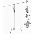 thumbnail image 7 of EACHSHOT C Stand Metal with Bag Wheel Max 10.8ft/330cm with 3.2ft/106cm Holding Arm 2 Pieces Grip Head for Godox AD400 Pro AD600 Pro AD600BM Aputure 120D 300D II for Photography Studio Video Monolight, 7 of 7