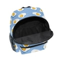 thumbnail image 6 of FORMRS School Backpack with Front Zippered Pocket 12" Student Travel Daypack, Playful Fried Eggs, 6 of 6