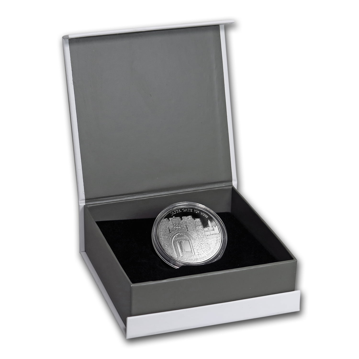 ISRAEL 2017 JERUSALEM SERIES JAFFA GATE BULLION PROOF 1oz PURE SILVER COIN