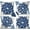 Blue, variant on Blue Grey Flower Pillow Covers 18x18 Inch Set of 4 White Blue Colored Throw Pillows Outdoor Waterproof Decor for Living Room Sofa Patio Funiture Garden Floral Linen Cushion Case 008D