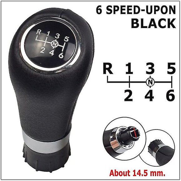 Housse de Pommeau de Changement de Vitesse Automatique/manuelle en Cuir PU de Qualité Supérieure Compatible avec Mercedes-Benz C-Class (W202/W203/W204, Pré-2013), E-Class (W207/A207/W212, Pré-2011), GLK (2012) - Convient aux Modèles à 5/6 Vitesses
