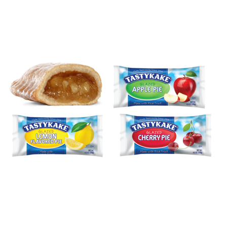 TastyKake Glazed Pies- Apple Cherry & Lemon Variety 3-Pack 4.5 Ounce
