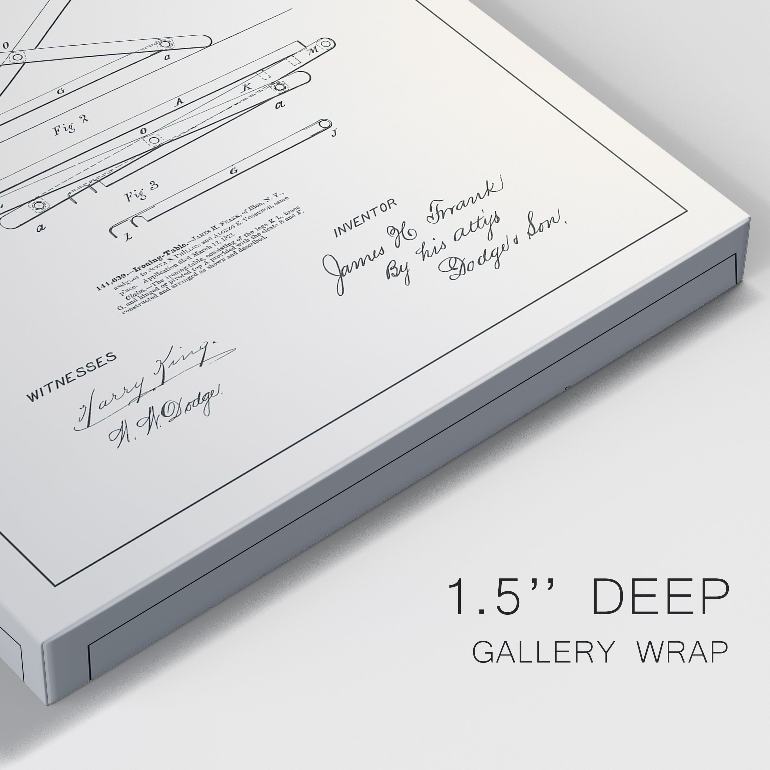 Laundry Patent IV Premium Gallery Wrapped Canvas - Ready to Hang