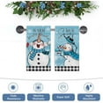 thumbnail image 6 of Newhomestyle Warm Winter Wishes Snowman Kitchen Dish Towels Set of 2, Let It Snow Buffalo Plaid Check Hand Towels Drying Baking Cooking Cloth, Blue Christmas Holiday Farmhouse 16x24 inch, 6 of 6