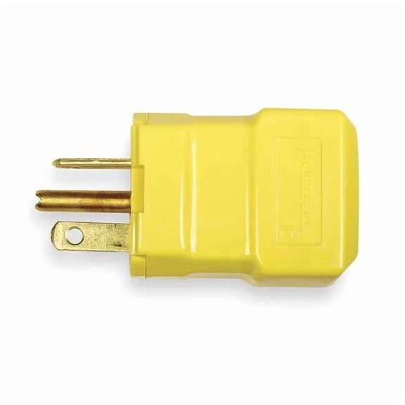 Hubbell Wiring Device-Kellems Straight Blade Plug,Yllw,20 A,Hng,5-20P HBL5364VY