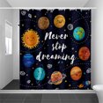 thumbnail image 2 of Cortina de ducha Cartoon Planet Solar System 180 x 180 cm para niños, 2 of 3