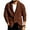 Brown, variant on Dellytop Mens Shawl Collar Button Down Open Front Cable Knitted Ribbed Cardigan Sweaters