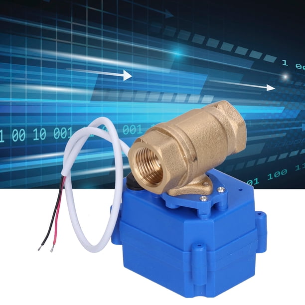 Válvula de Bola Motorizada de 1/2 Pulgada, DN15 Configuración de Retorno Auticú de 2 Alambres BSP Válvulas Eléctricas de Latón DC9 ~ 24V IP67 Mini para Tratamiento de