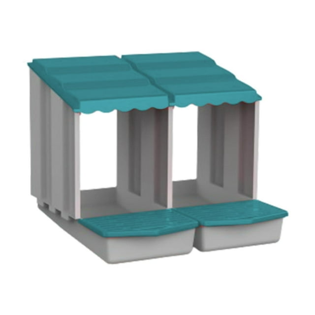 Caja para gallinas ponedoras, fácil de limpiar, caja nido para gallinas ponedoras de huevos para granjas domésticas avícolas verde