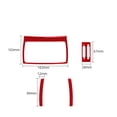thumbnail image 3 of Real Bright Soft Car Interior Carbon Fiber Sticker Decoration4Pcs Red Carbon Fiber Rear Air Vent Outlet Cover For BMW X3 F25 X4 F26Auto Car Protection Interior Accessories, 3 of 8