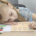 thumbnail image 4 of Children Toys 16-Pcs Set Wooden Learning Practice Board for Kids Letter and Shape Tracing 20x5cm, 4 of 9