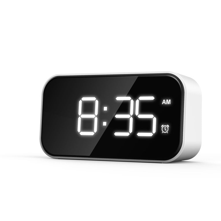 Newly Upgraded Version Black Background Electronic Alarm Clock Without Battery LED Screen