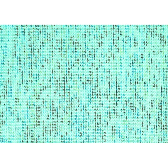 Ahgly Company Machine Washable Indoor Rectangle Solid Turquoise Blue Modern Area Rugs, 6' x 9'