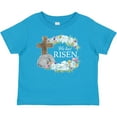 thumbnail image 3 of Inktastic Easter He Has Risen with Cross and Flowers Boys or Girls Baby T-Shirt, 3 of 5