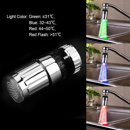 360 Swivel Water Ed 3colors Led Light Kitchen Sink Faucet 360 Swivel Water Ed 3colors Led Light Kitchen Sink Faucet Spray Head Sprayer