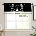 thumbnail image 3 of JOOCAR Polyester Window Valance Curtain with Dancing Skeletons Design for Home Kitchen Living Room Bedroom Bathroom Decor 54x18 inch, 3 of 5