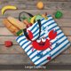 thumbnail image 5 of Easygdp Red Funny Crab on Blue Stripe Bolsa Tote para Mujer, Bolso de Hombro para Trabajo, Playa, Viajes, Compras y Supermercado, 5 of 7
