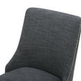 thumbnail image 5 of CHITA Upholstered Dining Chairs Set of 2 Kitchen Chairs, Full Back&Wood Legs, Fabric in Dark Gray, 5 of 8