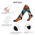 thumbnail image 5 of Lsque Vintage Colorful Flower French Bulldog Pattern Sport Compression Socks for Men & Women 15-20 mmHg Knee High Nurse Pregnant Running Medical and Travel Athletic, 5 of 6