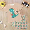 thumbnail image 2 of Toddler Boys Clothes Baby Boy Outfit Sets Baby Boy Summer Clothes 12 18 24 Month 3T 4T 5T 6T Toddler Boy Outfits Dinosuar T Shirt Shorts Set Kaprioy, 2 of 4