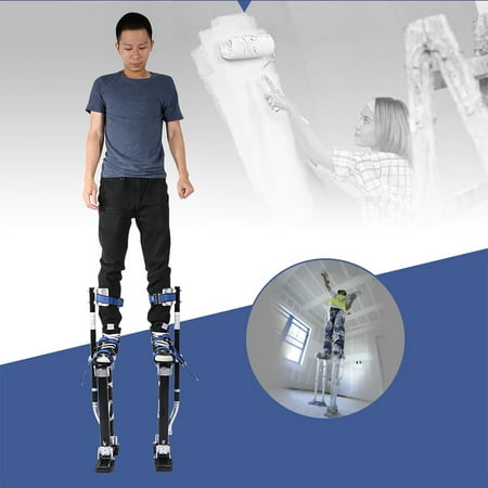 Adjustable Aluminum Drywall - Yosoo 24-40inch Aluminum Alloy Professional Adjustable Drywall Plastering Stilts Painter Tool Silver