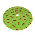 thumbnail image 6 of Christmas Tree Skirt, Pepper green Soft Plush Christmas Tree Decorations Indoor, Tree Skirts Mat for New Year Halloween Holiday Christmas Party Decor 30", 6 of 6