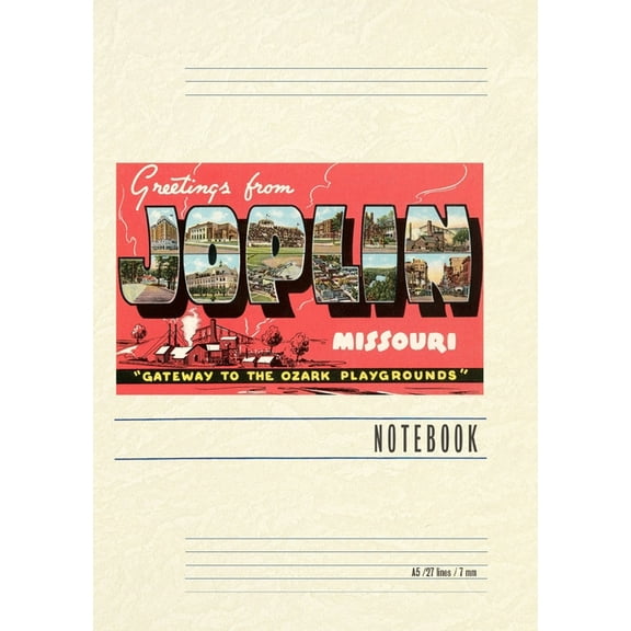 Vintage Lined Notebook Greetings from Joplin, (Paperback)
