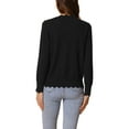 thumbnail image 3 of INSPIRE CHIC Sweater Cardigan for Women's V Neck Long Sleeve Open Front Knit Cardigans Bolero Shrugs M Black, 3 of 6