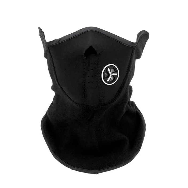 Mascara Polar Protectora Bicicleta Moto Invierno Negro