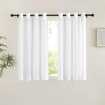 YEAHMART Emily Voile Sheer Grommet Curtain Panel 1PC, 55"x63", White
