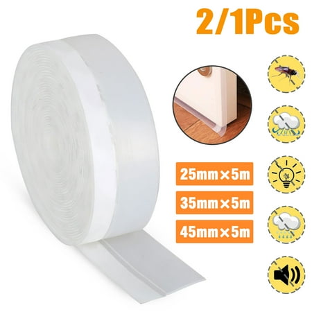 EEEKit Silicone Seal Strip, 5M/16.4ft Door Strip Bottom, Water Insect Proof Silicone Sealing Sticker Adhesive for Doors and Windows Gaps,...