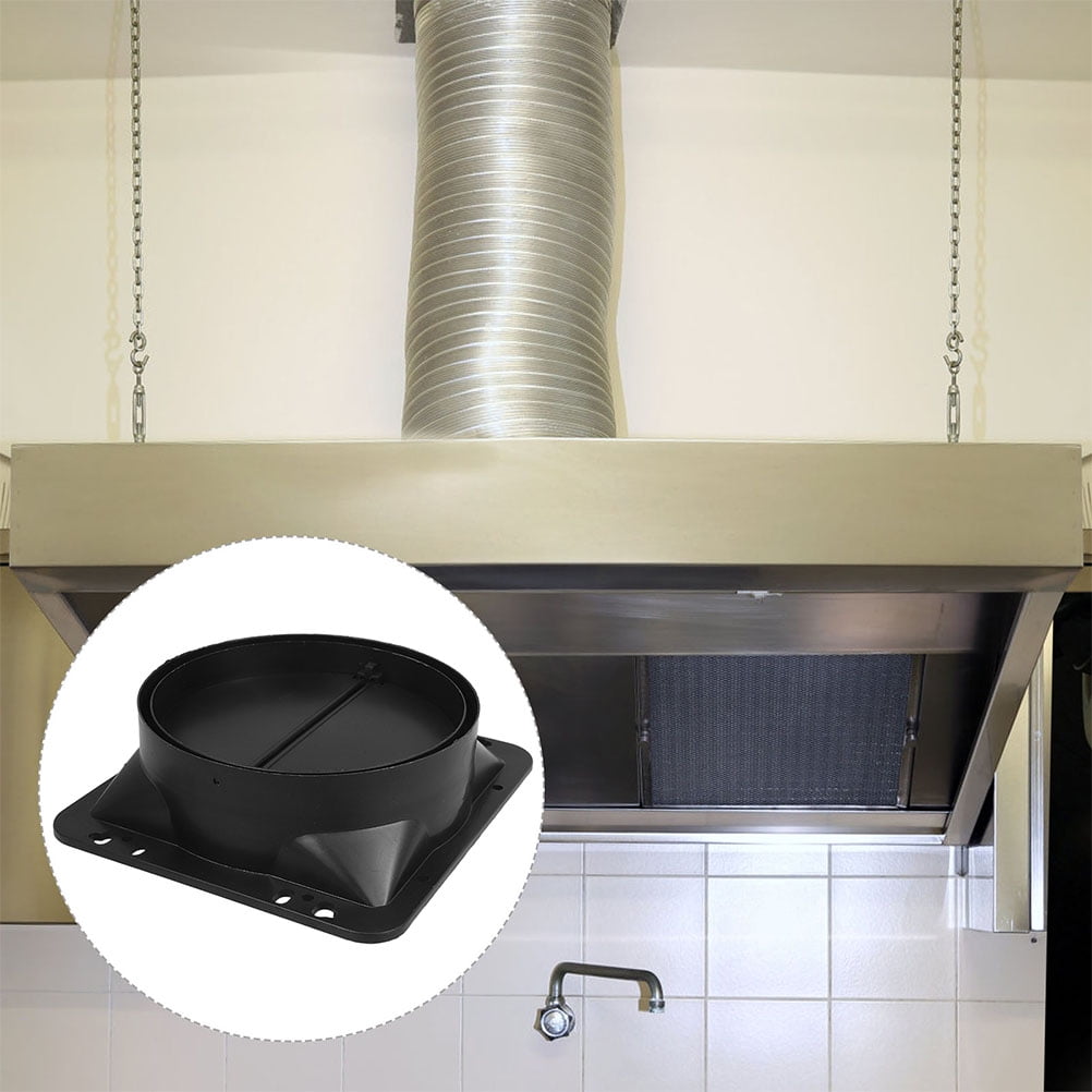 CATIEBYE Backdraft Damper Range Hood Parts Black ABS Ideal For Homeowners And Restaurant Cooking 1Pack