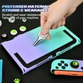 thumbnail image 4 of Protective Hard Case for Switch 2 (2025), PC Grip Cover for Joy Con, Detachable JoyCon Controller Protectors-Shockproof& Scratch-Resistant Console Shell, 6 Thumb Grips - Purple Green, 4 of 6