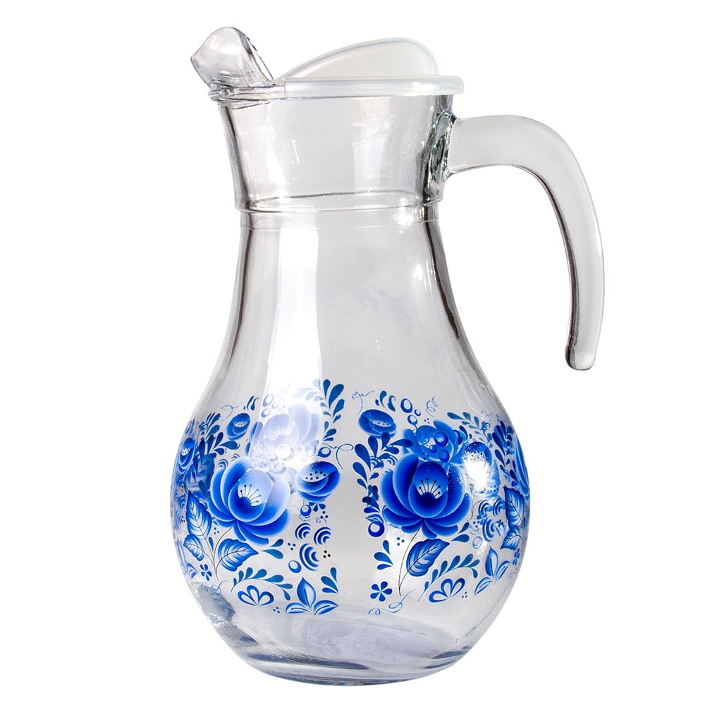 Elegant Water Pitcher Decorative Serving Pitcher Durable 1.9 Qt Clear