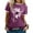 Fuchsia, variant on Women Floral Printed Round Neck Short Sleeves Top