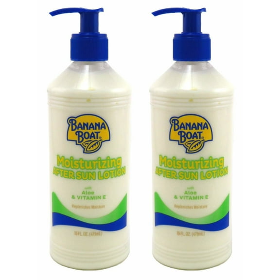 Banana Boat Moisturizing Aloe After Sun Lotion, 16 Oz, 2 Pack