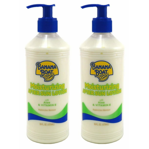 Banana Boat Moisturizing Aloe After Sun Lotion, 16 Oz, 2 Pack