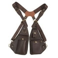 thumbnail image 4 of Bolso de hombro para axila, estilo vintage, para exteriores, tipo mochila oculta, tipo chaleco Marrón, 4 of 9